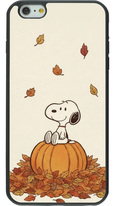 Coque iPhone 6 Plus / 6s Plus - Silicone rigide noir Autumn 26 Snoopy autumn