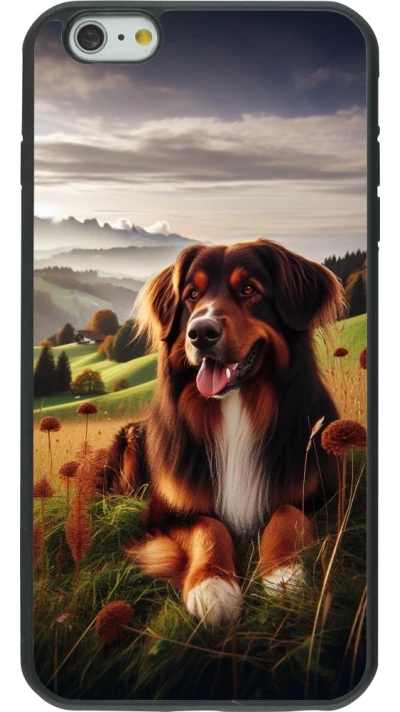 iPhone 6 Plus / 6s Plus Case Hülle - Silikon schwarz Hund Land Schweiz