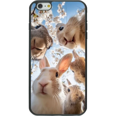Coque iPhone 6 Plus / 6s Plus - Silicone rigide noir Easter 2026 Rabbits