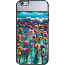 Coque iPhone 6 Plus / 6s Plus - Silicone rigide noir Flower sea waves
