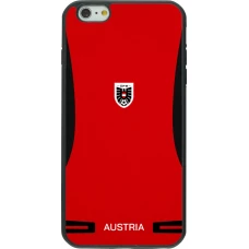 Coque iPhone 6 Plus / 6s Plus - Silicone rigide noir Maillot de football Autriche 2026 personnalisable