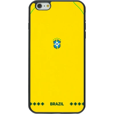 iPhone 6 Plus / 6s Plus Case Hülle - Silikon schwarz Brasilien 2026 personalisierbares Fussballtrikot