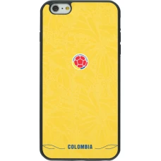 Coque iPhone 6 Plus / 6s Plus - Silicone rigide noir Maillot de football Colombie 2026 personnalisable