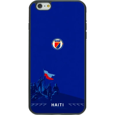 Coque iPhone 6 Plus / 6s Plus - Silicone rigide noir Maillot de football Haiti 2026 personnalisable