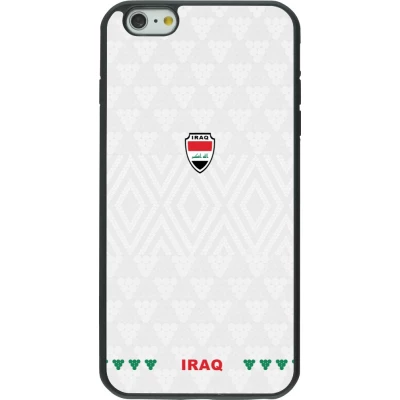 Coque iPhone 6 Plus / 6s Plus - Silicone rigide noir Maillot de football Irak 2026 personnalisable