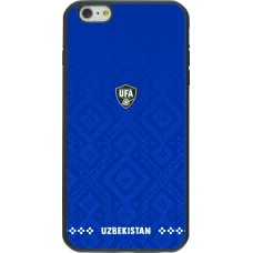 Coque iPhone 6 Plus / 6s Plus - Silicone rigide noir Maillot de football Ouzbékistan 2026 personnalisable