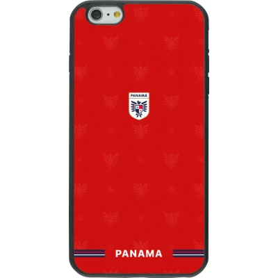 Coque iPhone 6 Plus / 6s Plus - Silicone rigide noir Maillot de football Panama 2026 personnalisable