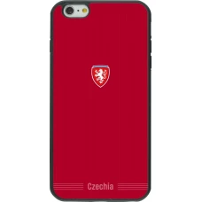 Coque iPhone 6 Plus / 6s Plus - Silicone rigide noir Maillot de football Répuplique Tchèque 2026 personnalisable
