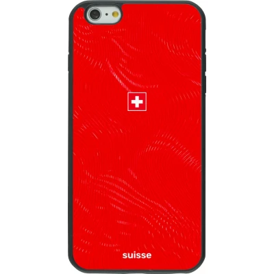 iPhone 6 Plus / 6s Plus Case Hülle - Silikon schwarz Schweiz 2026 personalisierbares Fussballtrikot