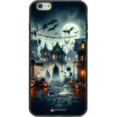 iPhone 6 Plus / 6s Plus Case Hülle - Silikon schwarz Halloween Spukstadt