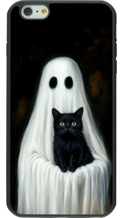 iPhone 6 Plus / 6s Plus Case Hülle - Silikon schwarz Halloween 2025 Ghost with black cat