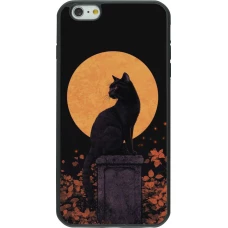 iPhone 6 Plus / 6s Plus Case Hülle - Silikon schwarz Halloween 2026 Cat Art Nouveau