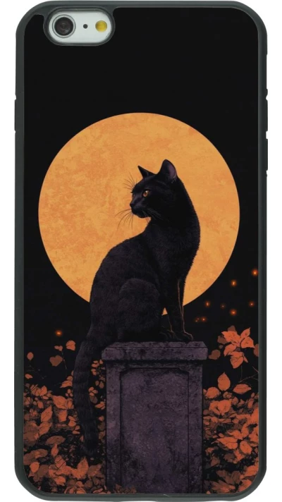 iPhone 6 Plus / 6s Plus Case Hülle - Silikon schwarz Halloween 2026 Cat Art Nouveau