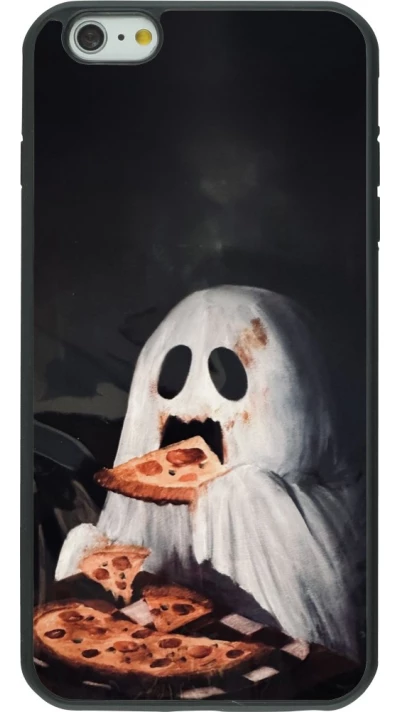 iPhone 6 Plus / 6s Plus Case Hülle - Silikon schwarz Halloween 2026 Ghost eating pizza