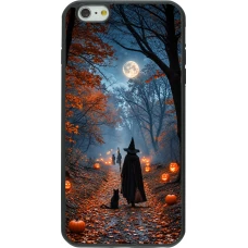 iPhone 6 Plus / 6s Plus Case Hülle - Silikon schwarz Halloween 2026 Witch with a cat