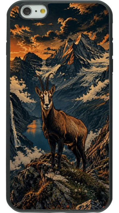Coque iPhone 6 Plus / 6s Plus - Silicone rigide noir Linocut Chamois