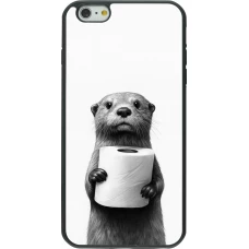 Coque iPhone 6 Plus / 6s Plus - Silicone rigide noir Loutre papier de toilette