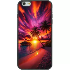 Coque iPhone 6 Plus / 6s Plus - Silicone rigide noir Maldives Dusk Bliss