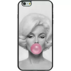 Hülle iPhone 6 Plus / 6s Plus - Silikon schwarz Marilyn Bubble