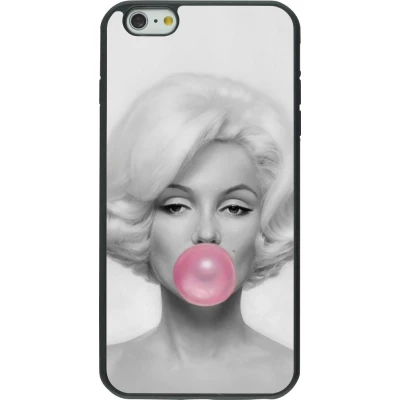 Hülle iPhone 6 Plus / 6s Plus - Silikon schwarz Marilyn Bubble