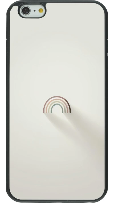 iPhone 6 Plus / 6s Plus Case Hülle - Silikon schwarz Mini Regenbogen Minimal