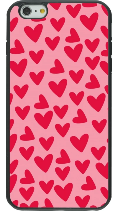 iPhone 6 Plus / 6s Plus Case Hülle - Silikon schwarz Mom 2024 kleine Herzen