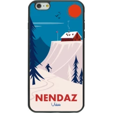 iPhone 6 Plus / 6s Plus Case Hülle - Silikon schwarz Nendaz Cabane Ski