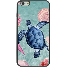 iPhone 6 Plus / 6s Plus Case Hülle - Silikon schwarz Preppy Turtle