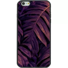 iPhone 6 Plus / 6s Plus Case Hülle - Silikon schwarz Purple Light Leaves