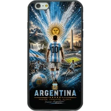 Coque iPhone 6 Plus / 6s Plus - Silicone rigide noir Football Argentine splash 2026