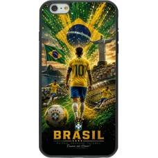Coque iPhone 6 Plus / 6s Plus - Silicone rigide noir Football Brésil splash 2026