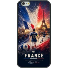Coque iPhone 6 Plus / 6s Plus - Silicone rigide noir Football France splash 2026