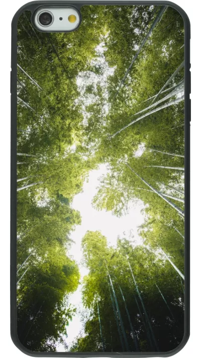 iPhone 6 Plus / 6s Plus Case Hülle - Silikon schwarz Spring 23 forest blue sky