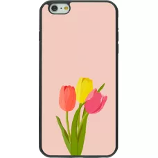 iPhone 6 Plus / 6s Plus Case Hülle - Silikon schwarz Spring 23 tulip trio