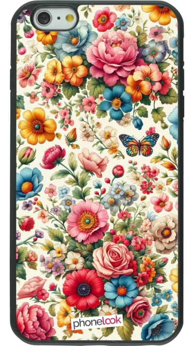 iPhone 6 Plus / 6s Plus Case Hülle - Silikon schwarz Spring 25 fruehling bluetend