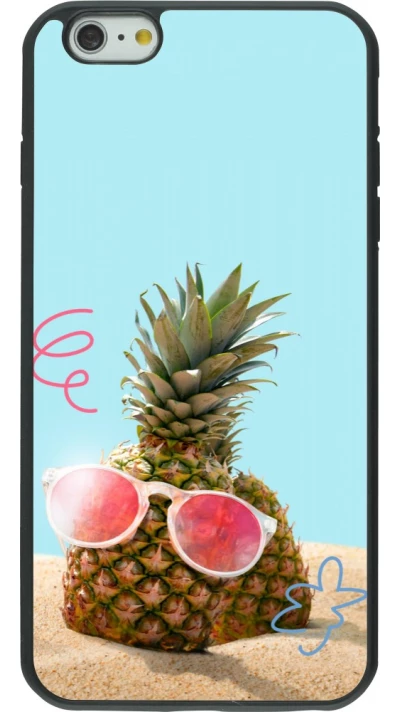 iPhone 6 Plus / 6s Plus Case Hülle - Silikon schwarz Pineapple with glasses Summer 2026