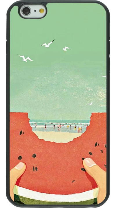 iPhone 6 Plus / 6s Plus Case Hülle - Silikon schwarz Views through a watermelon Summer 2026