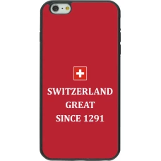 iPhone 6 Plus / 6s Plus Case Hülle - Silikon schwarz Switzerland Great Since 1291