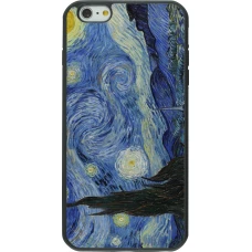 iPhone 6 Plus / 6s Plus Case Hülle - Silikon schwarz Kunstbild - Sternennacht - Van Gogh