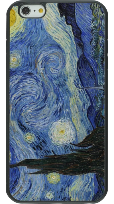 iPhone 6 Plus / 6s Plus Case Hülle - Silikon schwarz Kunstbild - Sternennacht - Van Gogh
