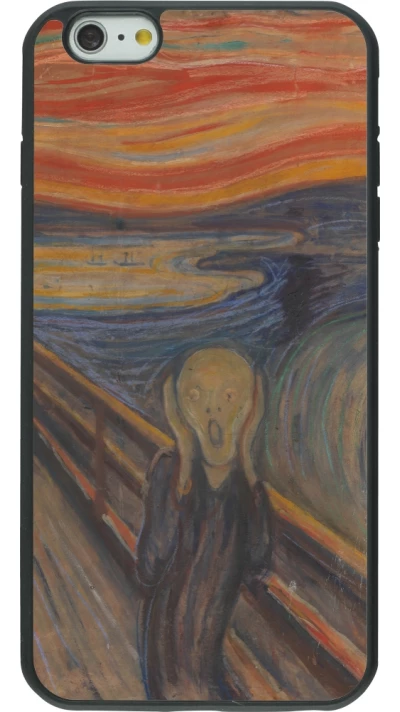 iPhone 6 Plus / 6s Plus Case Hülle - Silikon schwarz Kunstbild - Der Schrei - Edvard Munch
