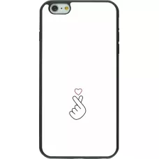 iPhone 6 Plus / 6s Plus Case Hülle - Silikon schwarz Valentine 2024 heart by Millennials