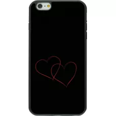 iPhone 6 Plus / 6s Plus Case Hülle - Silikon schwarz Valentine 2023 attached heart