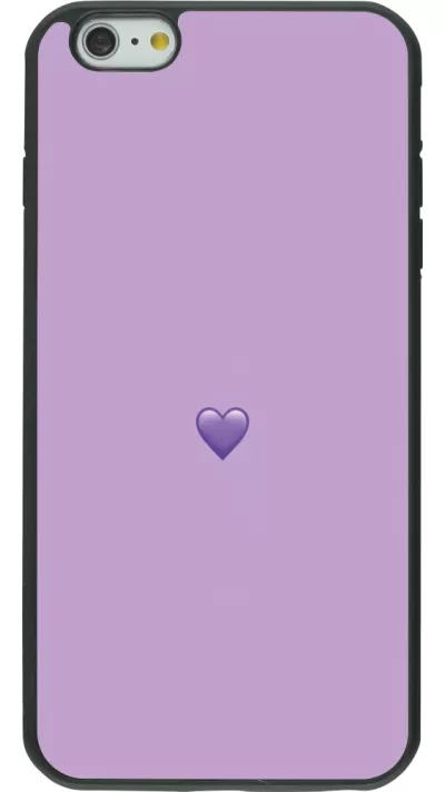 iPhone 6 Plus / 6s Plus Case Hülle - Silikon schwarz Valentine 2023 purpule single heart