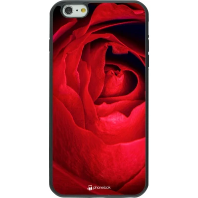 Coque iPhone 6 Plus / 6s Plus - Silicone rigide noir Valentine 2022 Rose