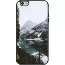 iPhone 6 Plus / 6s Plus Case Hülle - Silikon schwarz Winter 22 snowy mountain and lake