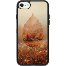 Coque iPhone 7 / 8 / SE (2020, 2022) - Silicone rigide noir Autumn 26 Autumn leaf