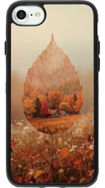 Coque iPhone 7 / 8 / SE (2020, 2022) - Silicone rigide noir Autumn 26 Autumn leaf