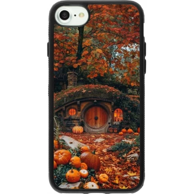 Coque iPhone 7 / 8 / SE (2020, 2022) - Silicone rigide noir Autumn 26 Hobbit house