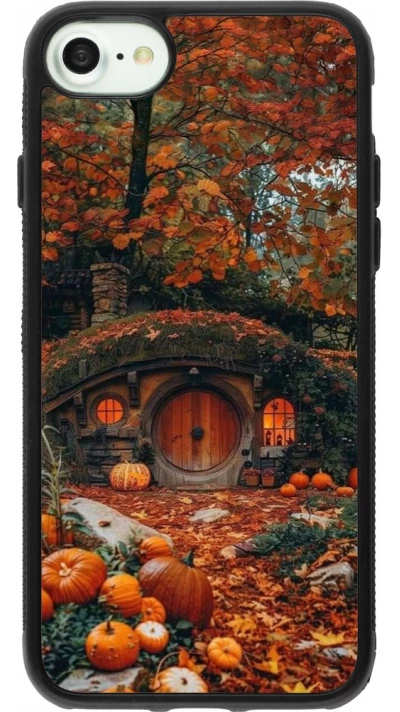 Coque iPhone 7 / 8 / SE (2020, 2022) - Silicone rigide noir Autumn 26 Hobbit house